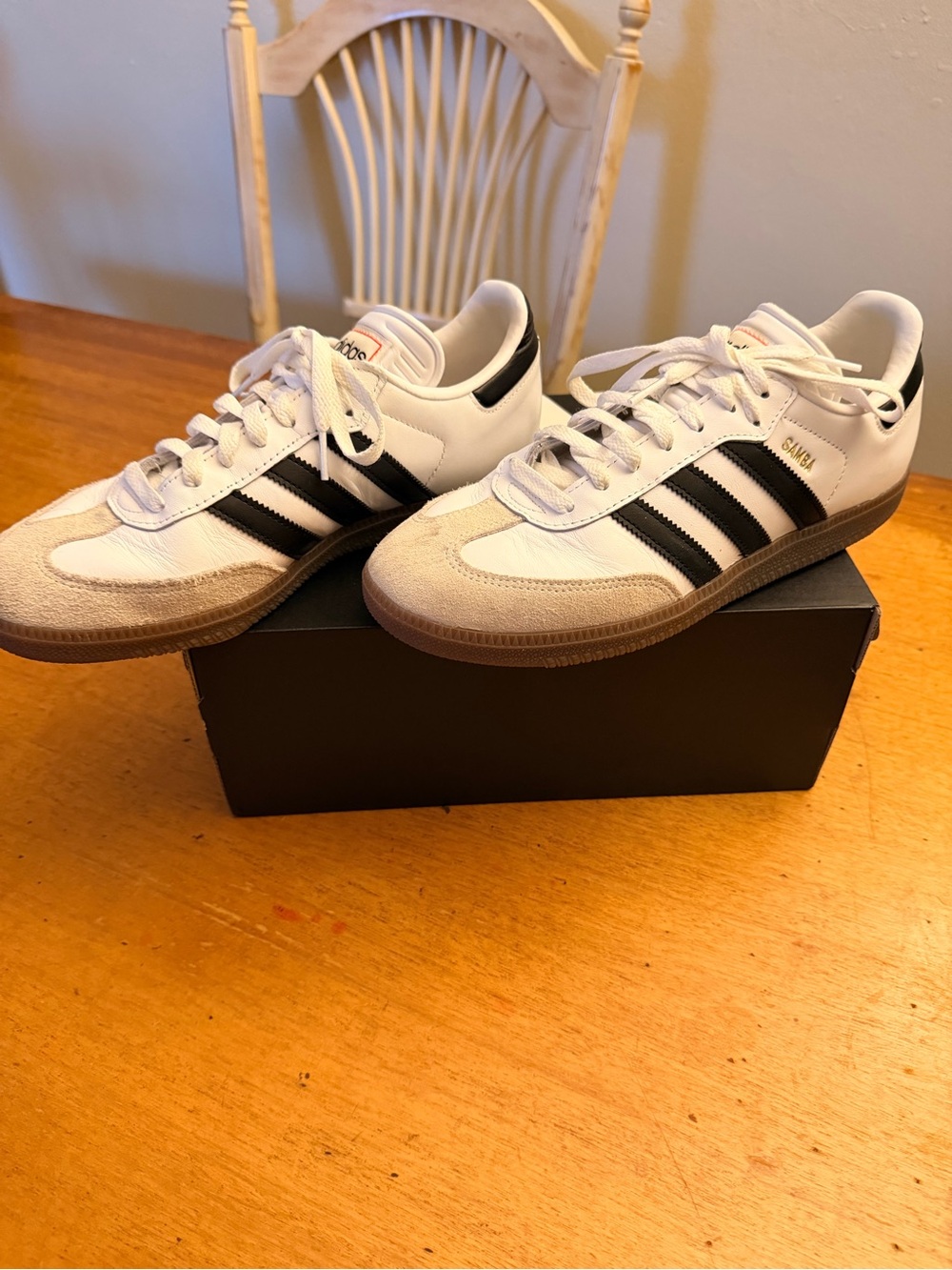 adidas Samba Women’s Sneakers - White, Black, Gum size 10